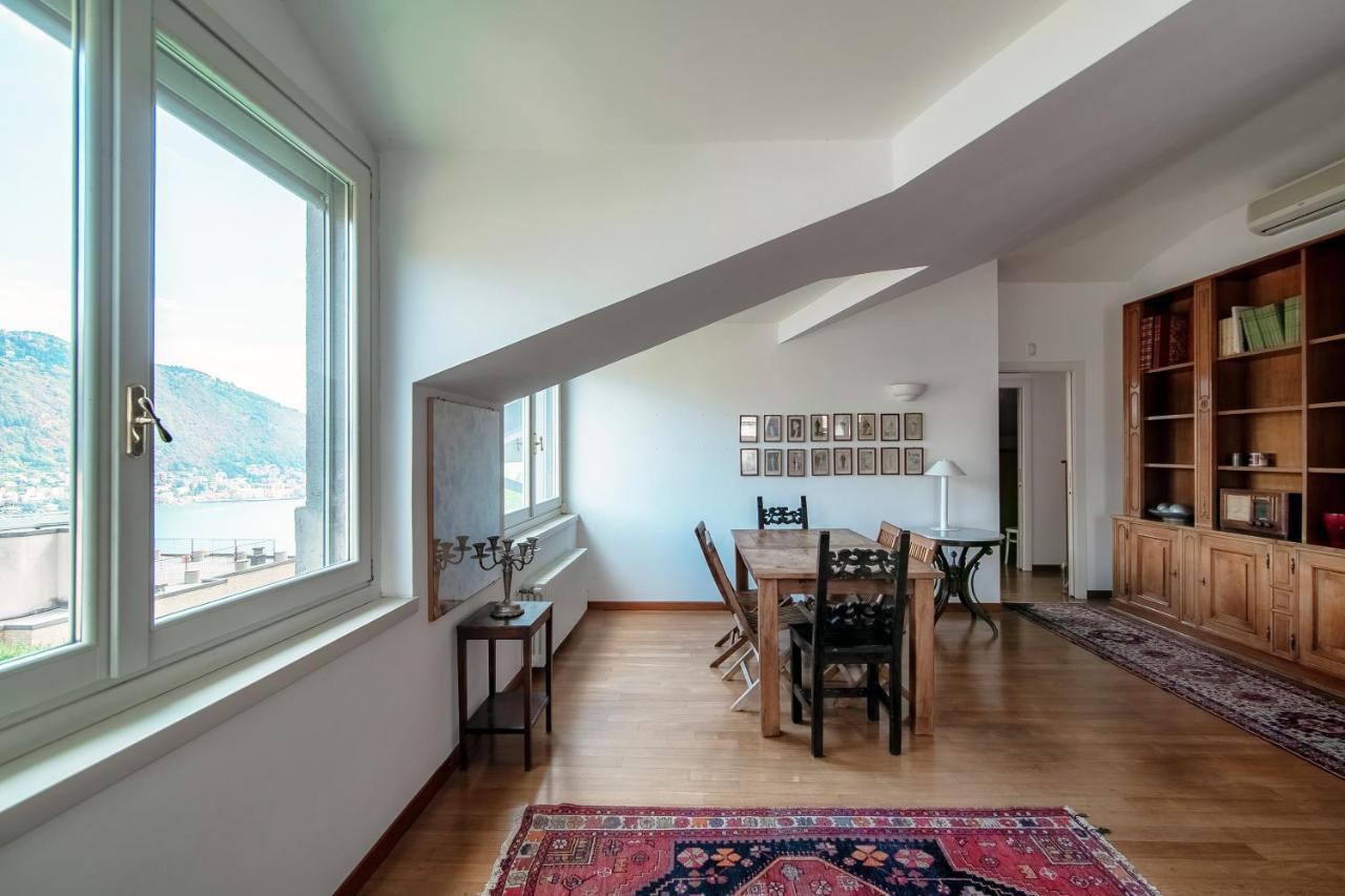 I D'A Charming Penthouse - Lake View- Como- House-130 Mt-2 Double Bedrooms And 2 Double Bathrooms A Spacious Living Room-Full Equipped Kitchen-Private Garden And Terrace-Private Covered Parking Bagian luar foto